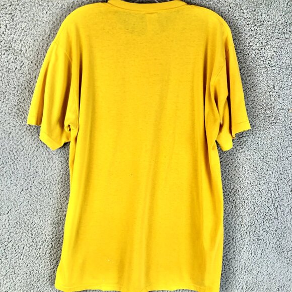Vintage Jerzees Basic T-Shirt Yellow Mens XL 50/50 Heavyweight Made in USA Blank - Picture 2 of 4